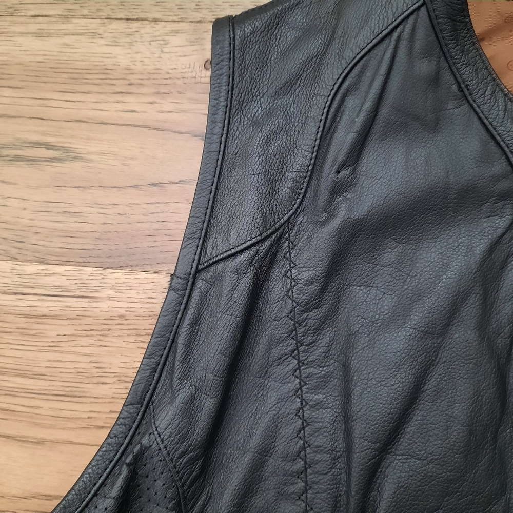 ICON Genuine Leather Vest - Picture 3 of 16